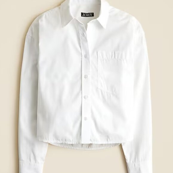 J. Crew Étienne cropped button-up shirt in cotton poplin Size XL - Picture 3 of 12